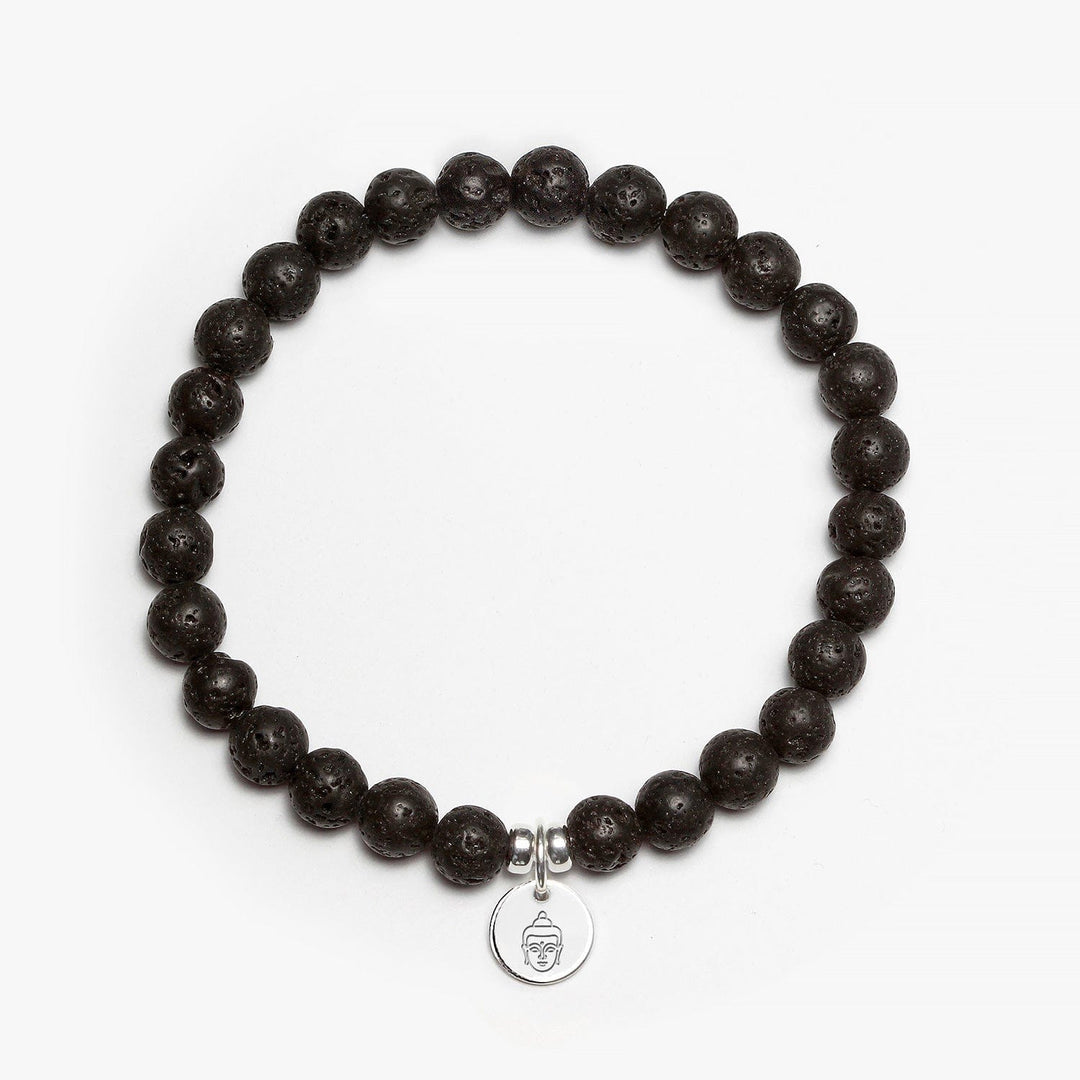 Spirit Jewel Bracelets Buddha Head Symbol / Small (16cm) Lava Rock Crystal Gemstone Bracelet