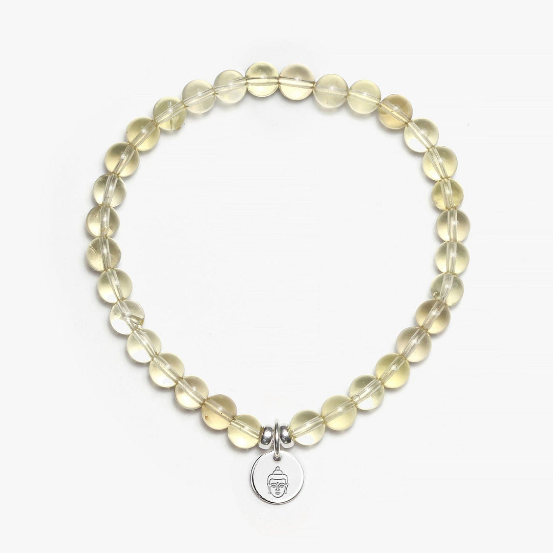 Spirit Jewel Bracelets Buddha Head Symbol / Small (16cm) Lemon Quartz Crystal Gemstone Bracelet