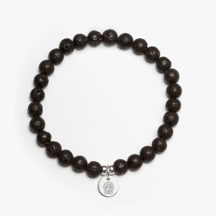 Spirit Jewel Bracelets Buddha Symbol / Small (16cm) Lava Rock Crystal Gemstone Bracelet