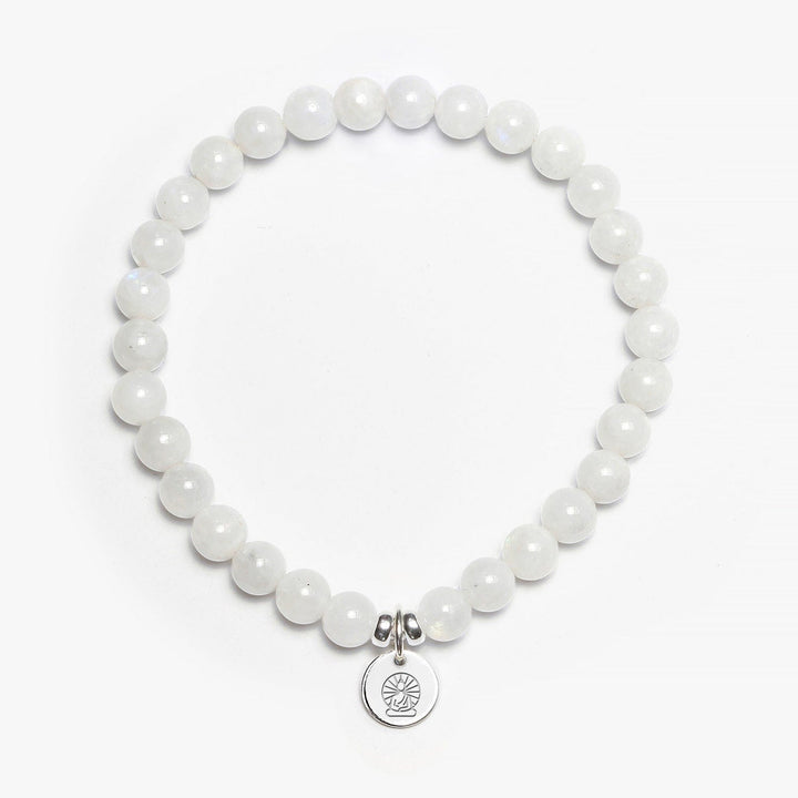 Spirit Jewel Bracelets Buddha Symbol / Small (16cm) Moonstone Crystal Gemstone Bracelet