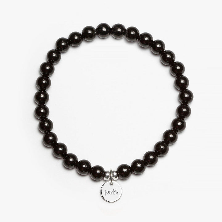 Spirit Jewel Bracelets Faith / S (16cm) Black Tourmaline Crystal Gemstone Bracelet