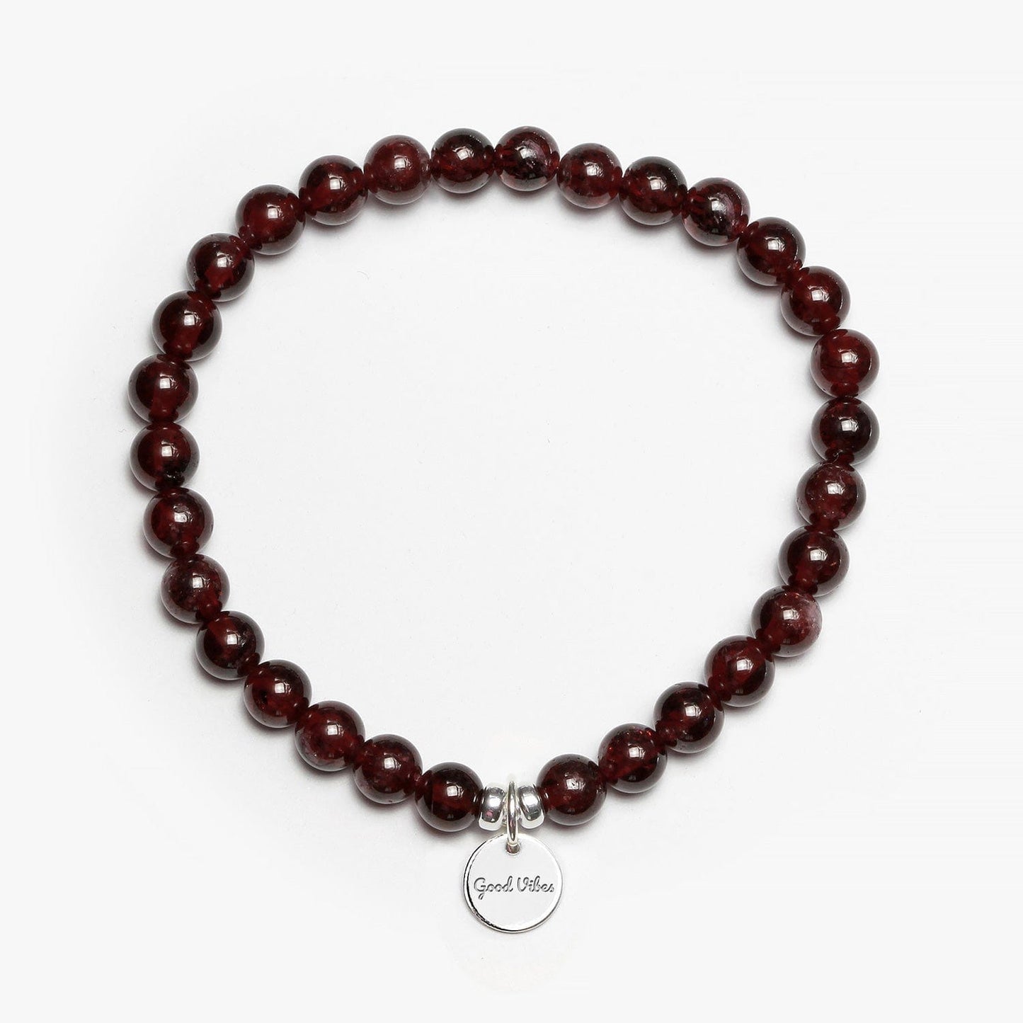 Spirit Jewel Bracelets Good Vibes / S (16cm) Garnet Crystal Gemstone Bracelet