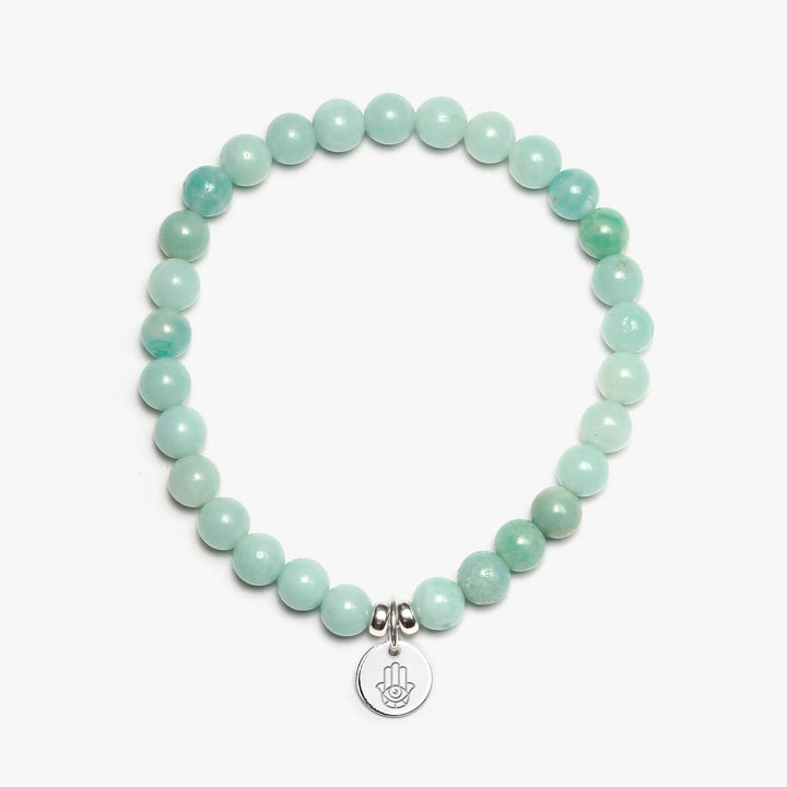 Spirit Jewel Bracelets Hamsa Hand / S (16cm) Amazonite Crystal Gemstone Bracelet