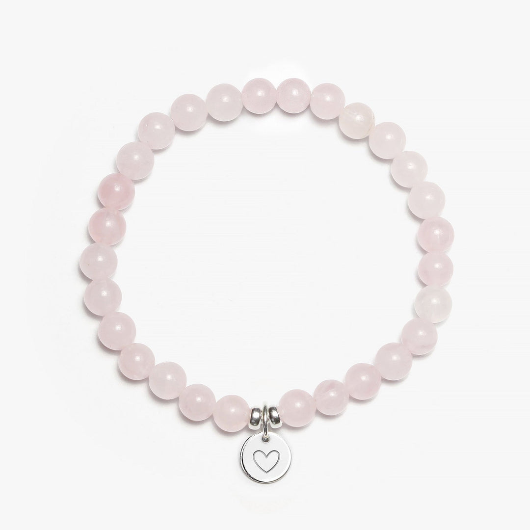 Spirit Jewel Bracelets Heart / S (16cm) Rose Quartz Crystal Gemstone Bracelet