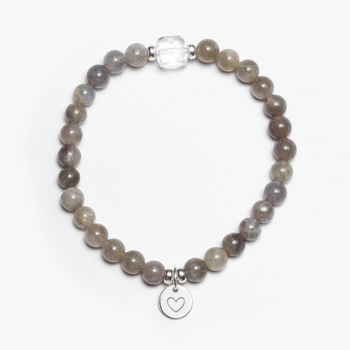 Spirit Jewel Bracelets Heart Symbol / Small (16cm) Labradorite Crystal Gemstone Bracelet