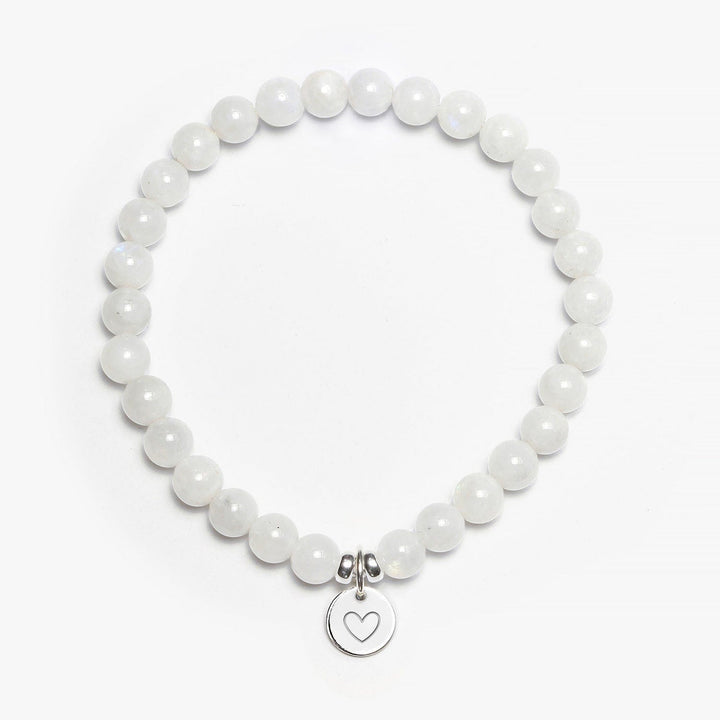 Spirit Jewel Bracelets Heart Symbol / Small (16cm) Moonstone Crystal Gemstone Bracelet