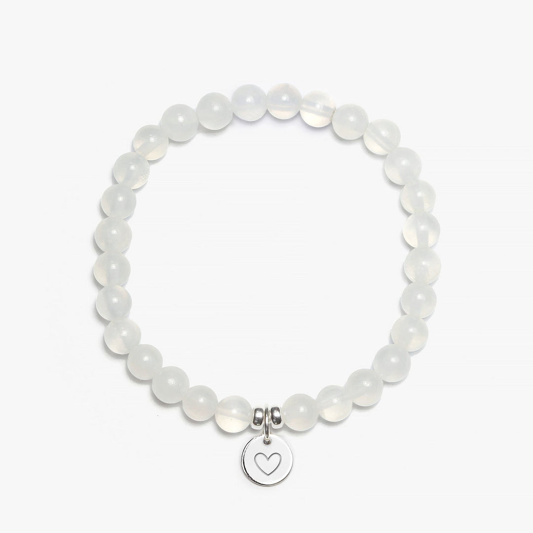 Spirit Jewel Bracelets Heart Symbol / Small (16cm) Selenite Crystal Gemstone Bracelet