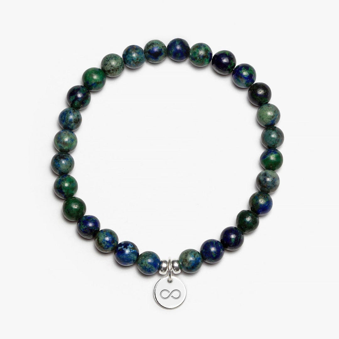Spirit Jewel Bracelets Infinity Symbol / Small (16cm) Azurite Crystal Gemstone Bracelet