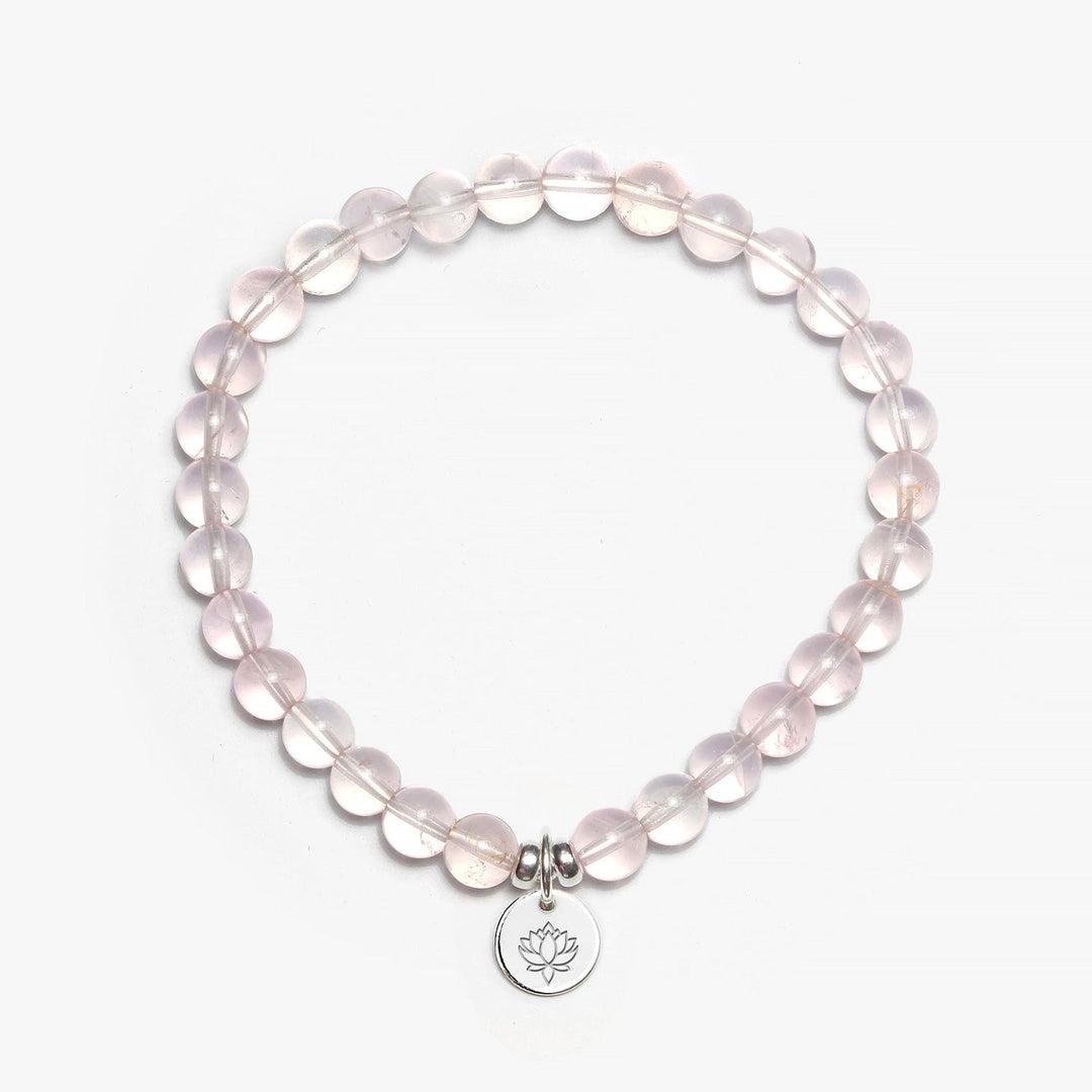 Spirit Jewel Bracelets Lotus / S (16cm) Rose Quartz AAA Crystal Gemstone Bracelet