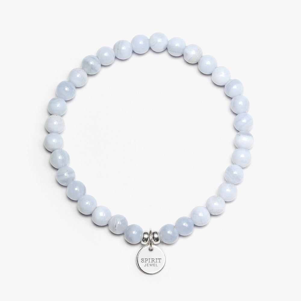 Spirit Jewel Bracelets No personalisation / Small (16cm) Blue Lace Agate Crystal Gemstone Bracelet