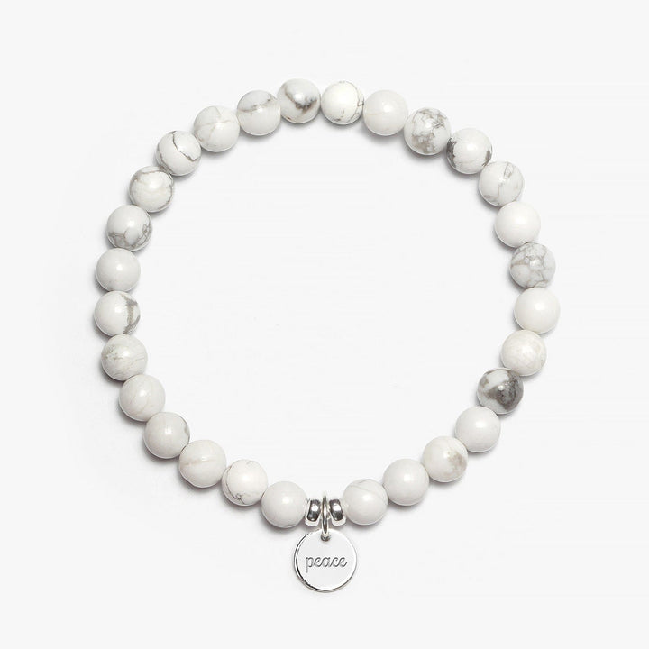 Spirit Jewel Bracelets Peace Word / Small (16cm) Howlite Crystal Gemstone Bracelet