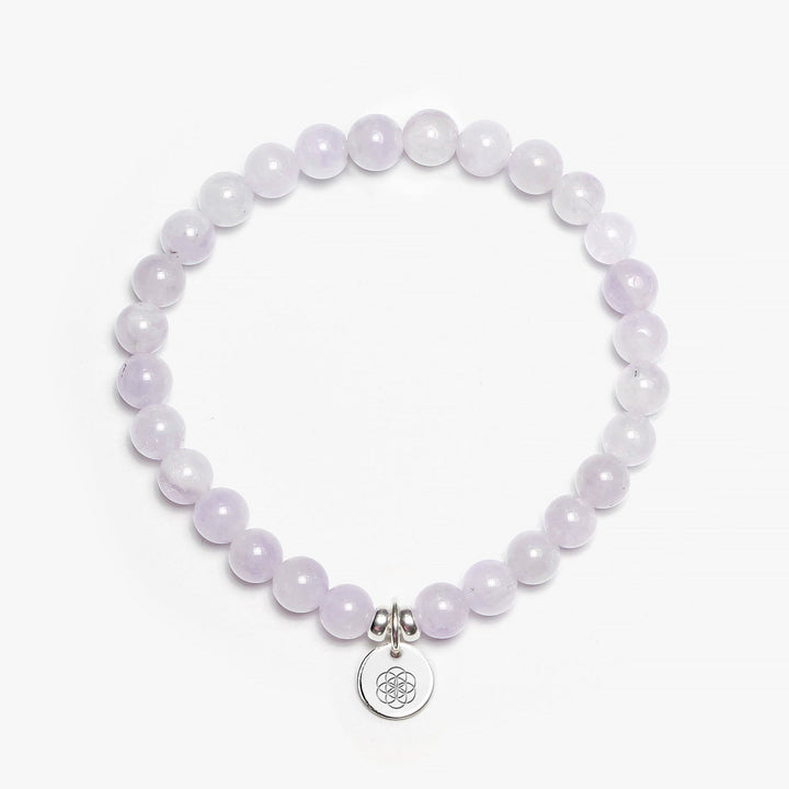 Spirit Jewel Bracelets Seed of Life / S (16cm) Lavender Amethyst Crystal Gemstone Bracelet