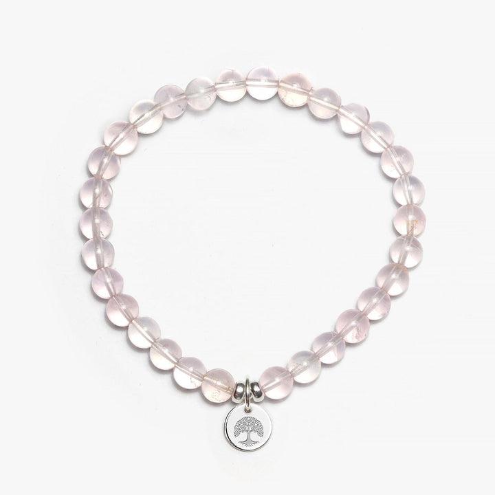Spirit Jewel Bracelets Tree of Life Symbol / Small (16cm) Rose Quartz AAA Crystal Gemstone Bracelet