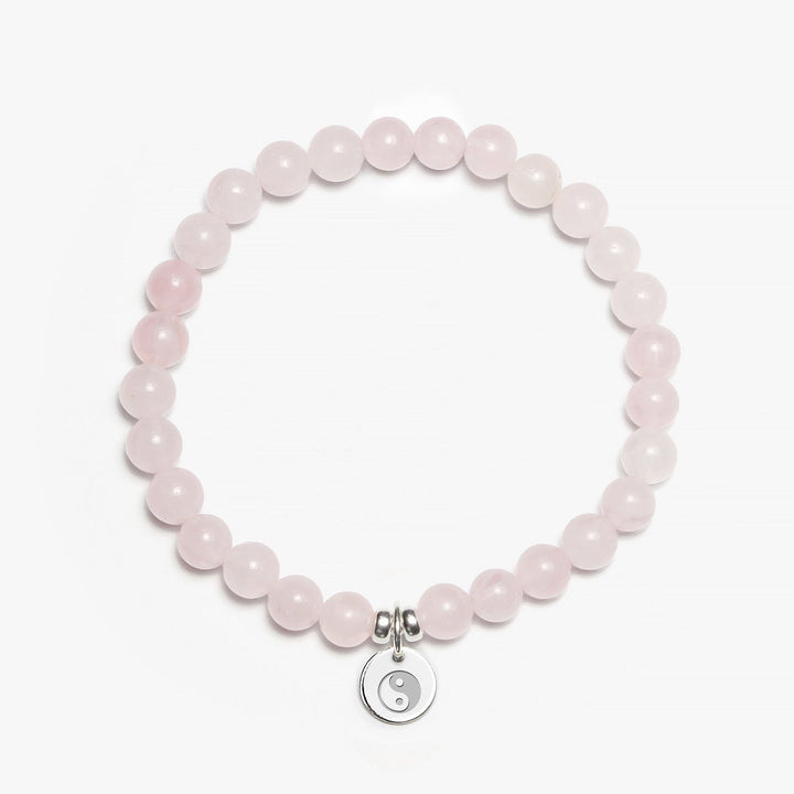 Spirit Jewel Bracelets Yin Yang / S (16cm) Rose Quartz Crystal Gemstone Bracelet