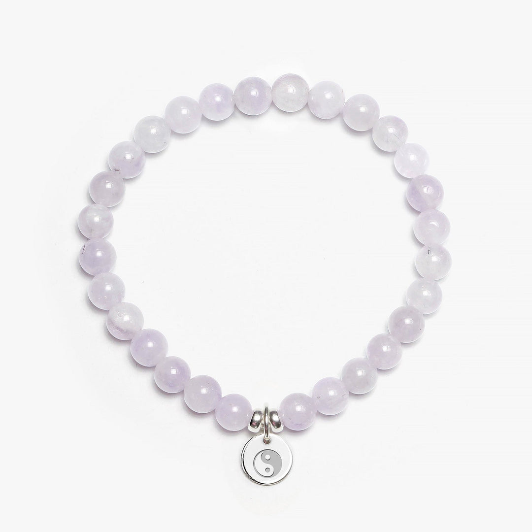 Spirit Jewel Bracelets Yin Yang Symbol / Small (16cm) Lavender Amethyst Crystal Gemstone Bracelet
