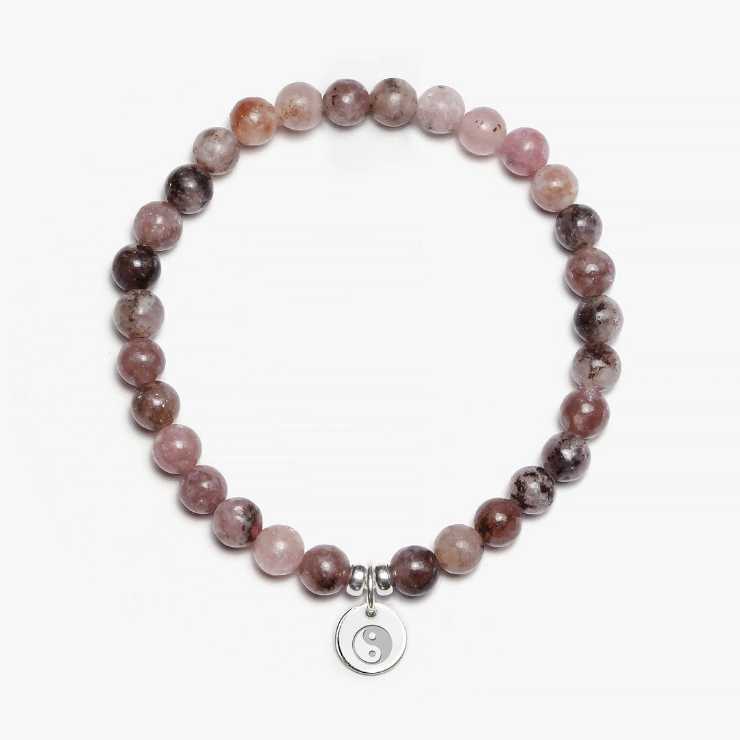 Spirit Jewel Bracelets Yin Yang Symbol / Small (16cm) Lepidolite Crystal Gemstone Bracelet