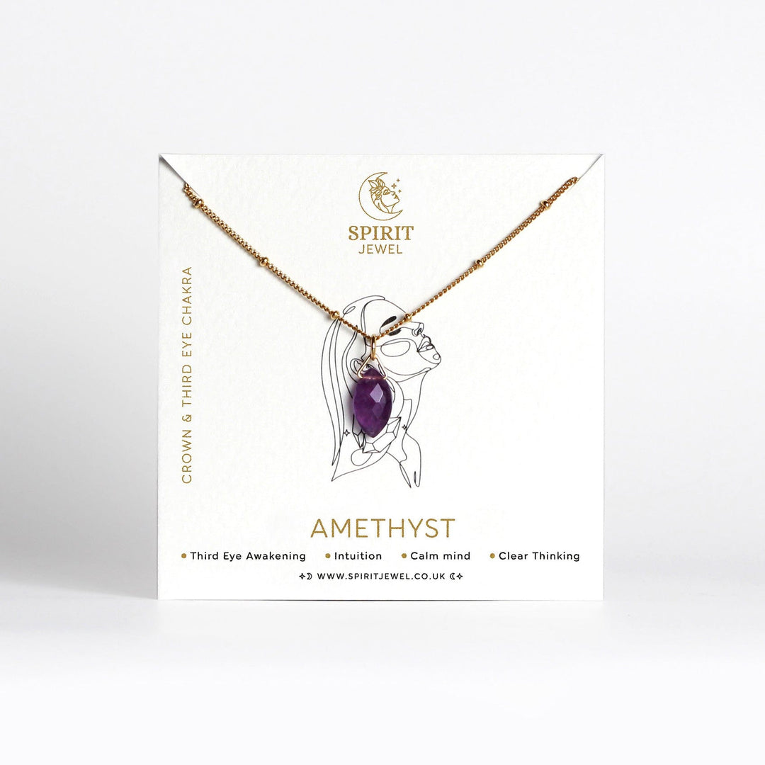 Spirit Jewel Necklace Amethyst Crystal Necklace