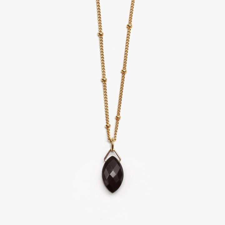 Spirit Jewel Necklace Gold / 14" Onyx Crystal Necklace