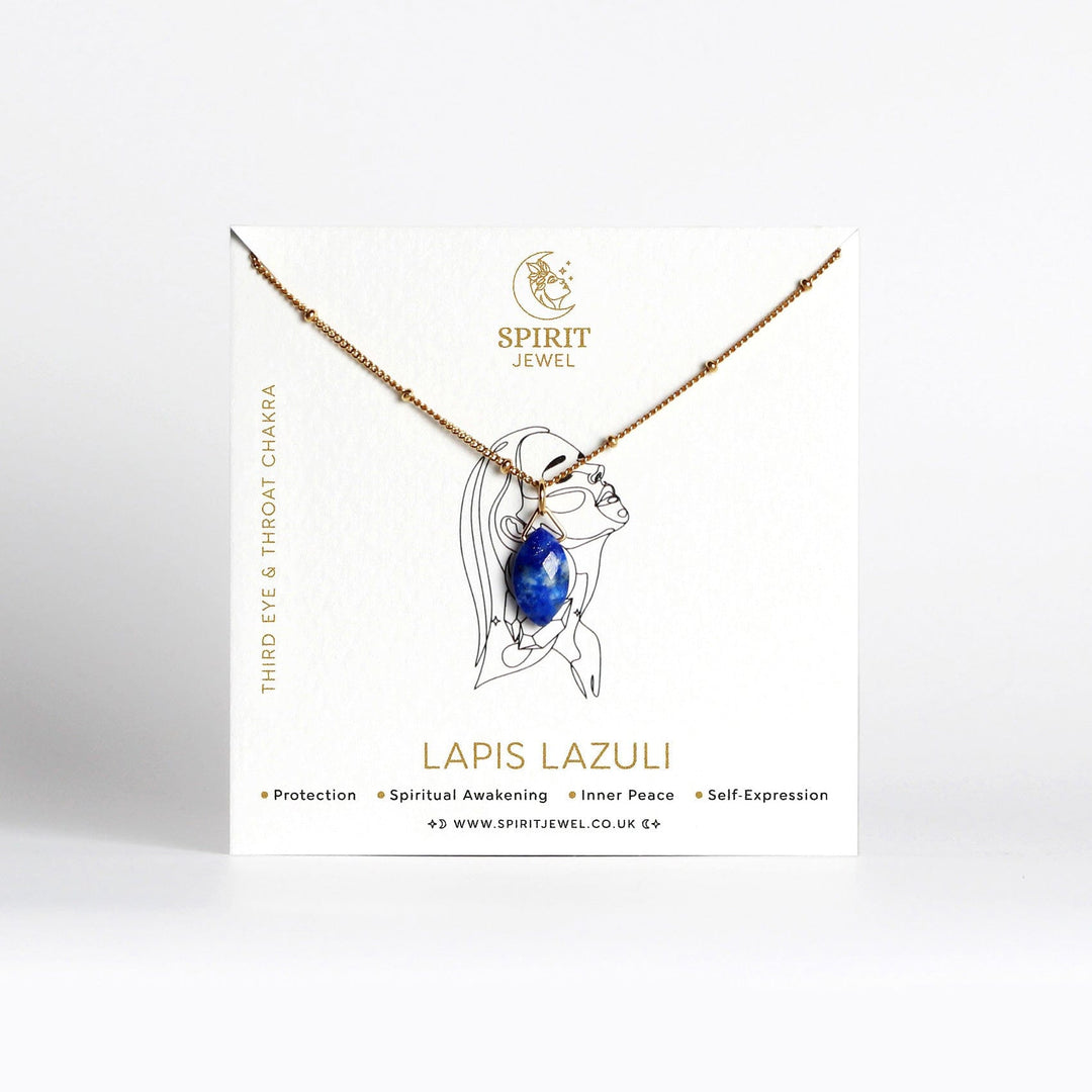 Spirit Jewel Necklace Lapis Lazuli Crystal Necklace
