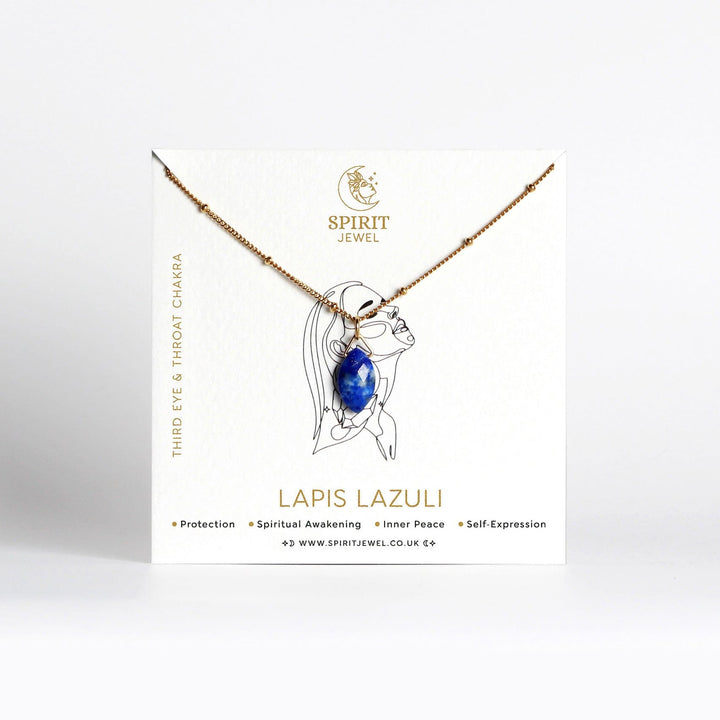 Spirit Jewel Necklace Lapis Lazuli Crystal Necklace