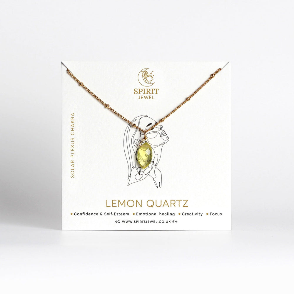 Spirit Jewel Necklace Lemon Quartz Crystal Necklace