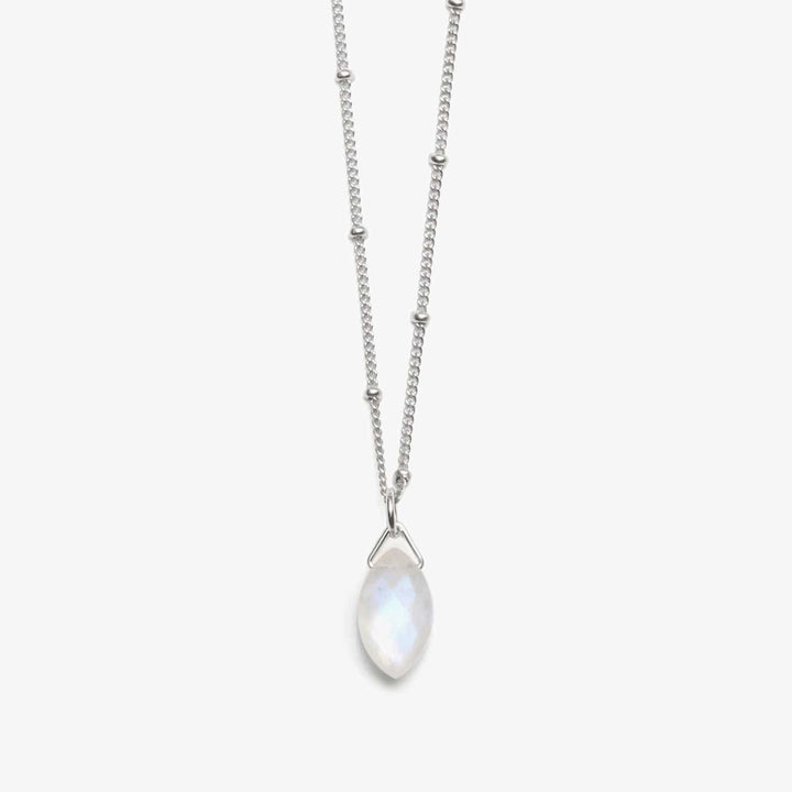 Spirit Jewel Necklace Silver / 14" Moonstone Crystal Necklace