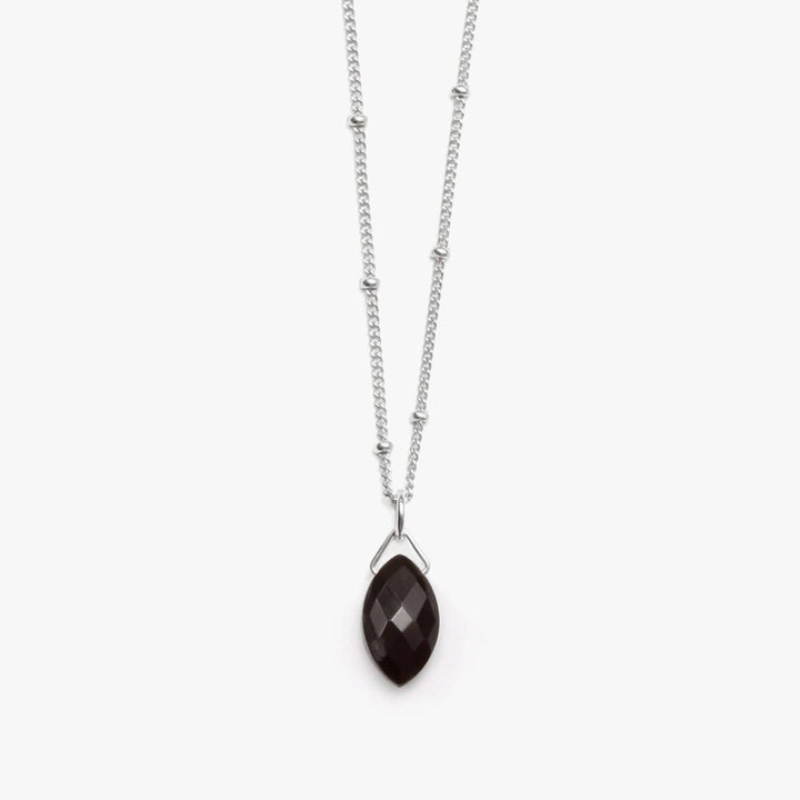 Spirit Jewel Necklace Silver / 14" Onyx Crystal Necklace